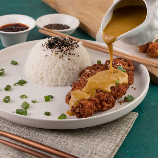 Chicken Katsu Curry w/ Kimchi Slaw