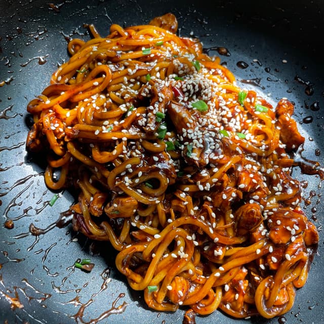 Mongolian Chicken & Noodles
